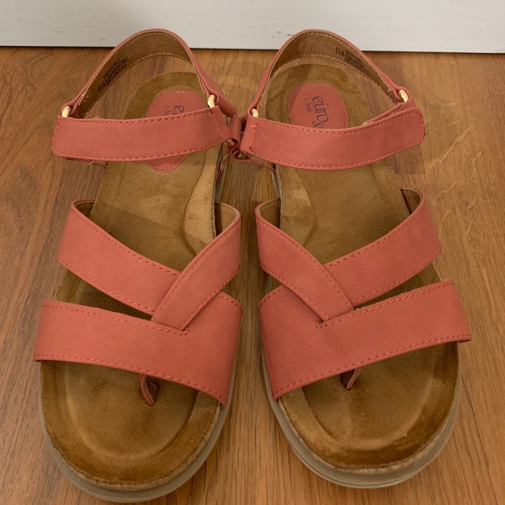 Euro Soft by Sofft Lynelle Sandals Blush Pink Strap Womens Size 8.5